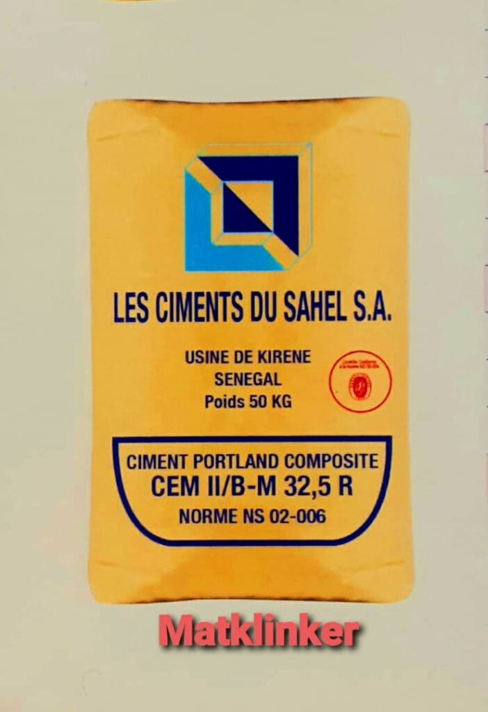 Une Tonne Ciment SAHEL Portland Composite CEM II/B-M 32,5R – MATKLINKER